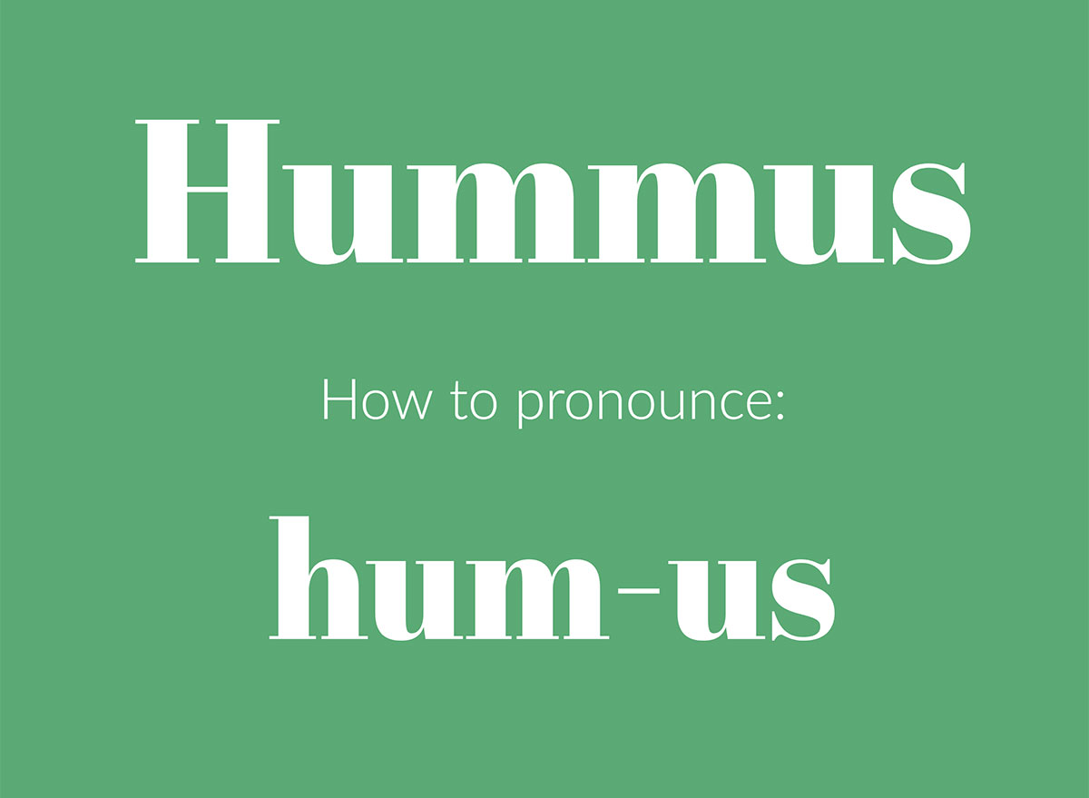 how to pronounce hummus graphic