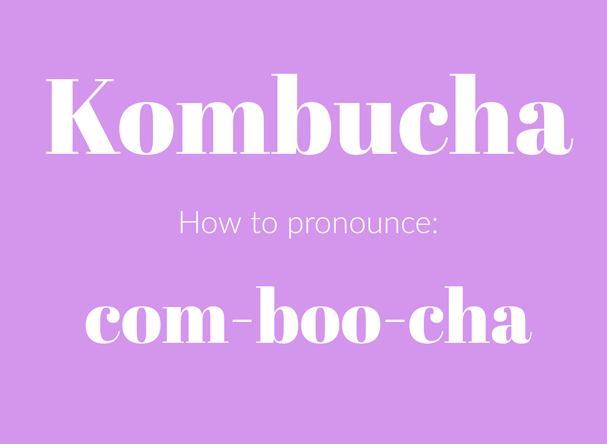 how to pronounce kombucha graphic