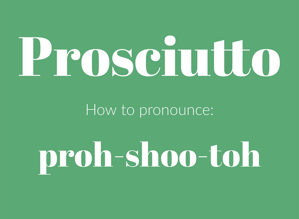 how to pronounce prosciutto graphic