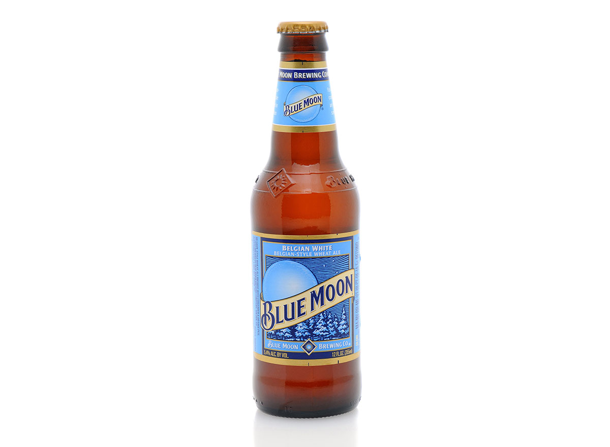 isolated blue moon bottle most popular beer illinois