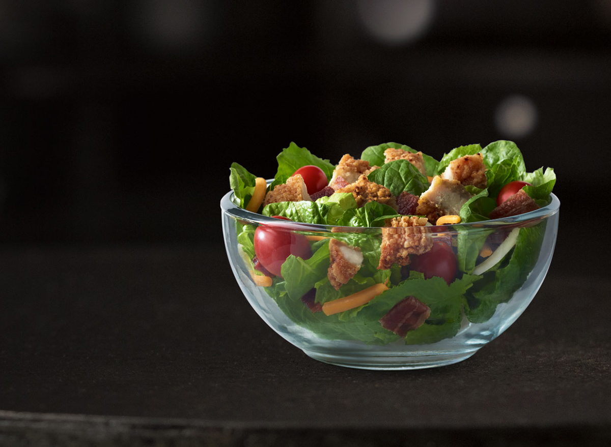 Bacon Ranch Salad with Buttermilk Crispy Chicken