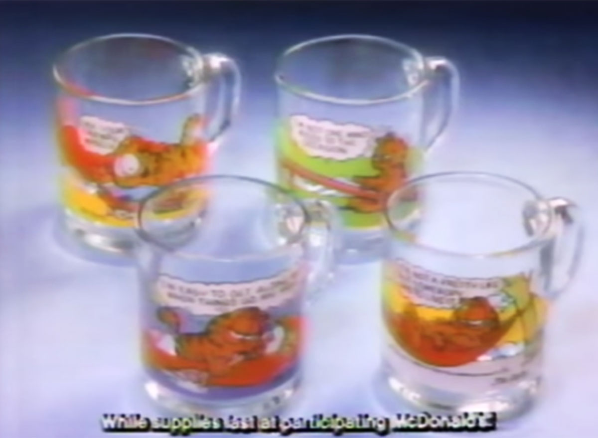 Garfield mugs mcdonalds