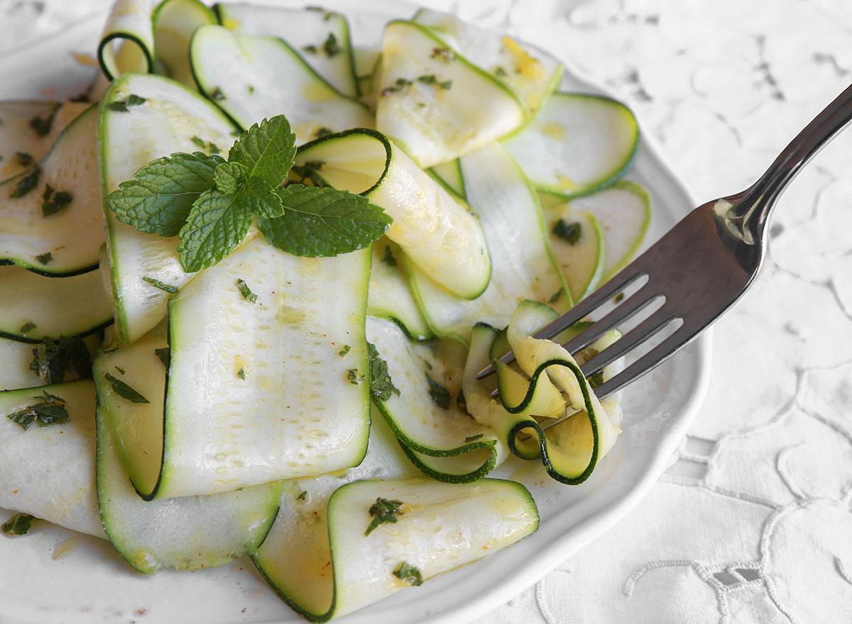 peeled zucchini salad