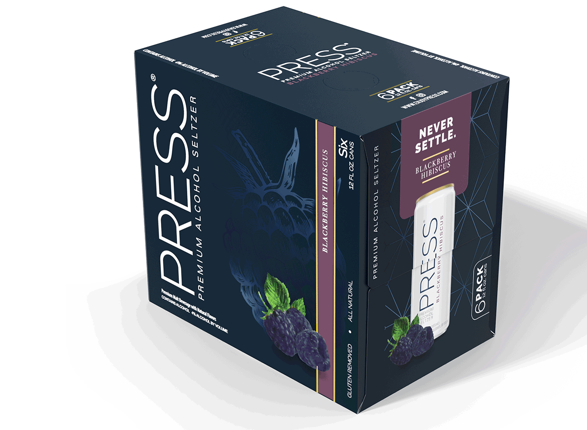 blackberry hibiscus press premium alcohol seltzer 6-pack