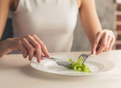 Woman not eating enough