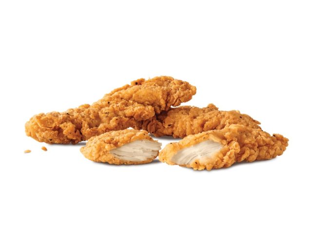 Arby's chicken tenders on a white background