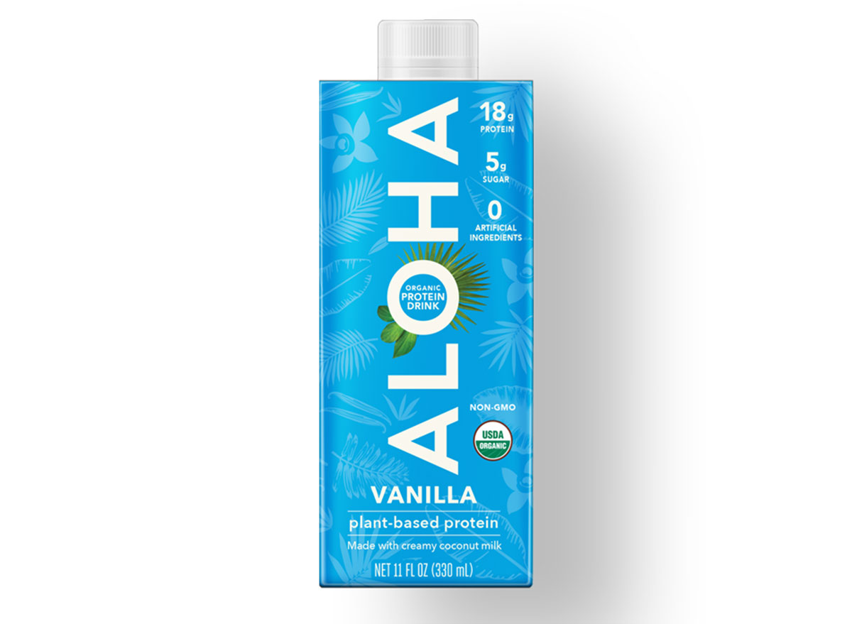 aloha protein shake vanilla bottle