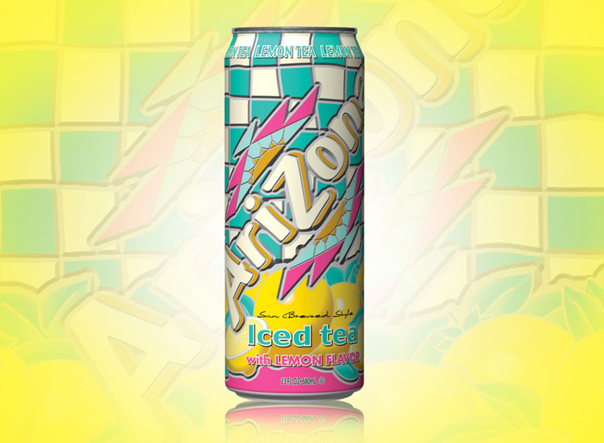 arizona lemon tea can