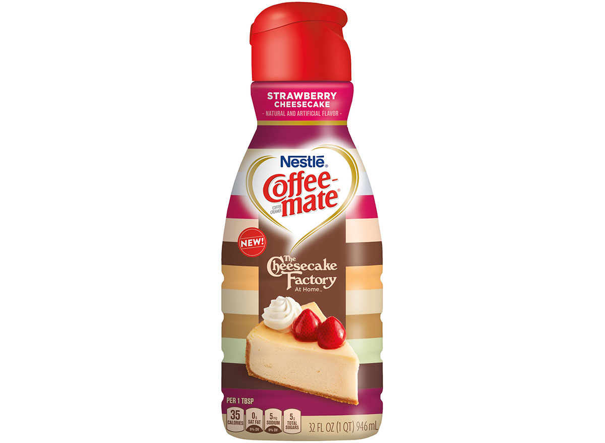 coffee mate cheesecake factory strawberry cheesecake non dairy creamer