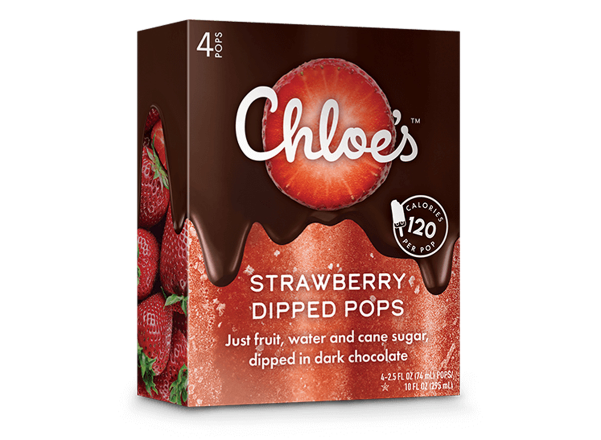 chloes dipped pops strawberry box