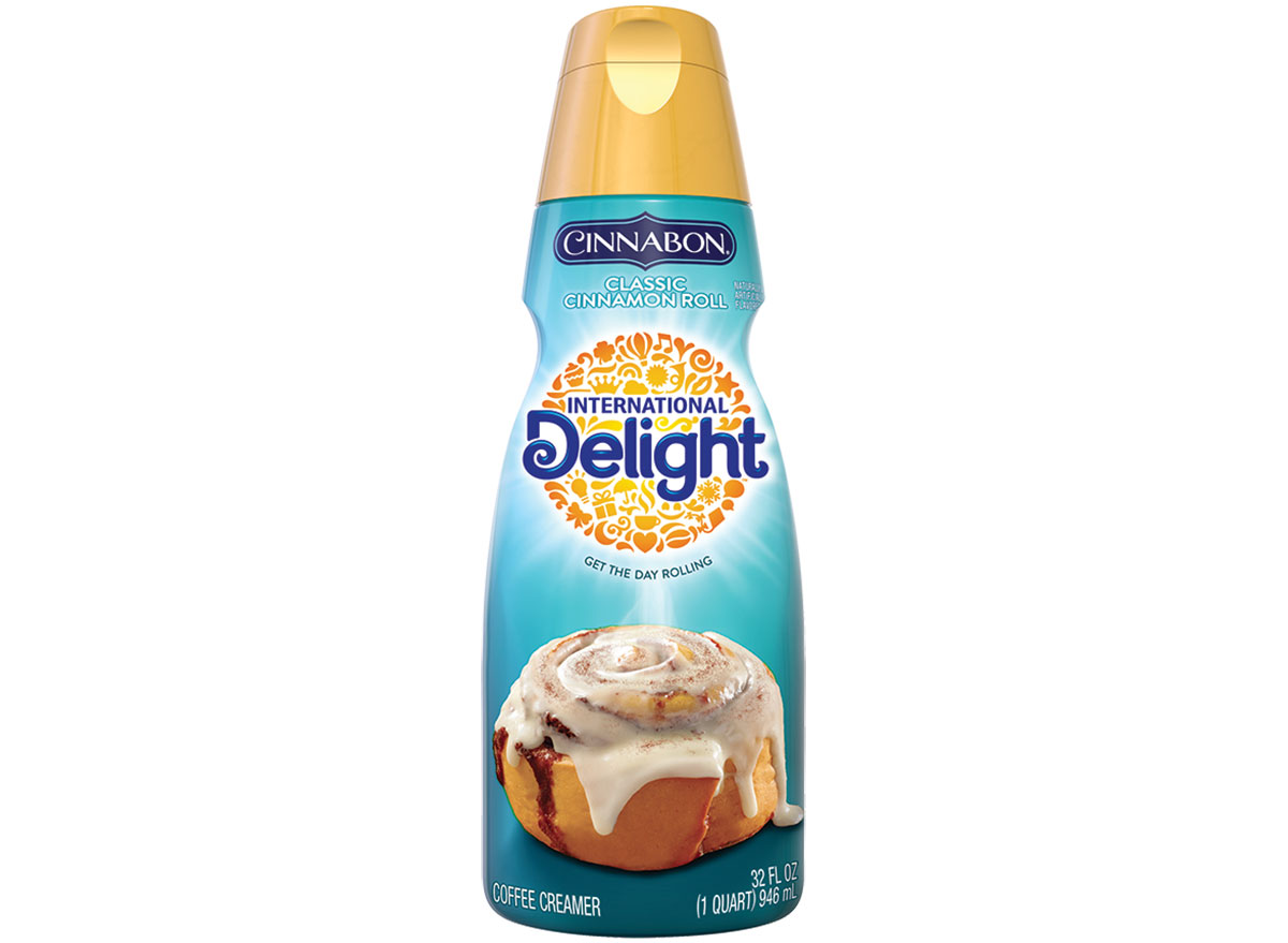 international delight cinnabon non dairy creamer bottle