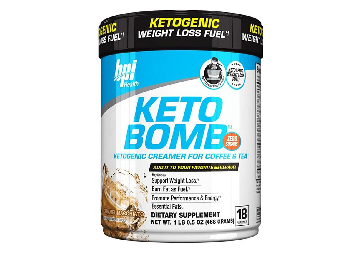 keto bomb coffee creamer tub caramel macchiato