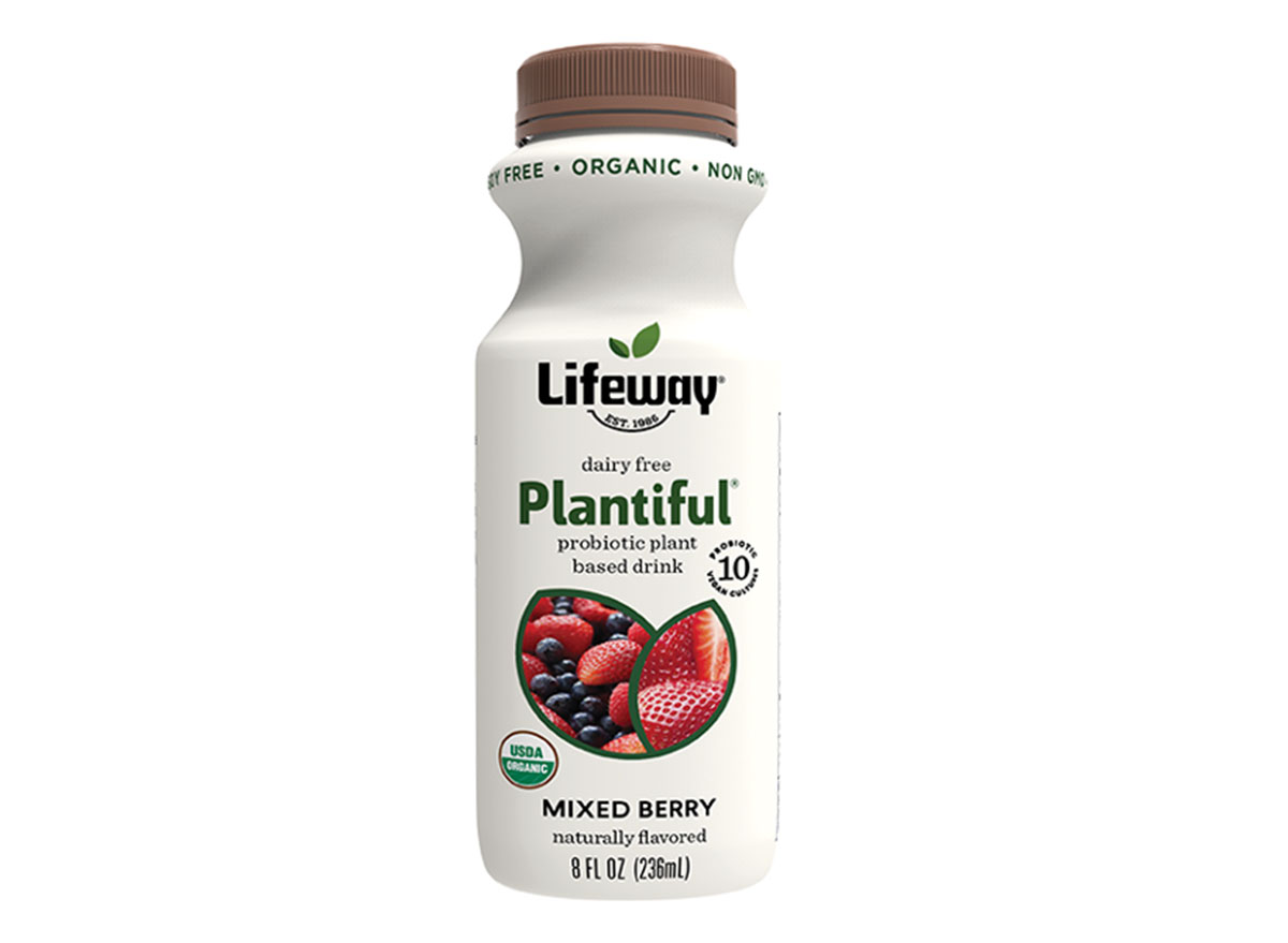 lifeway plantiful probiotic drink mixed berry bottle