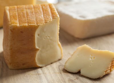 slice of limburger cheese block
