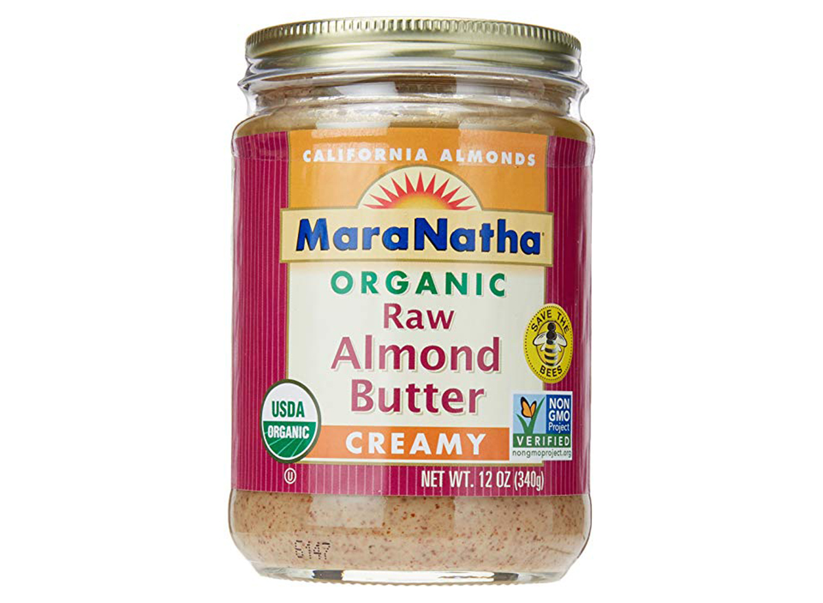 mara natha organic raw almond butter no salt creamy