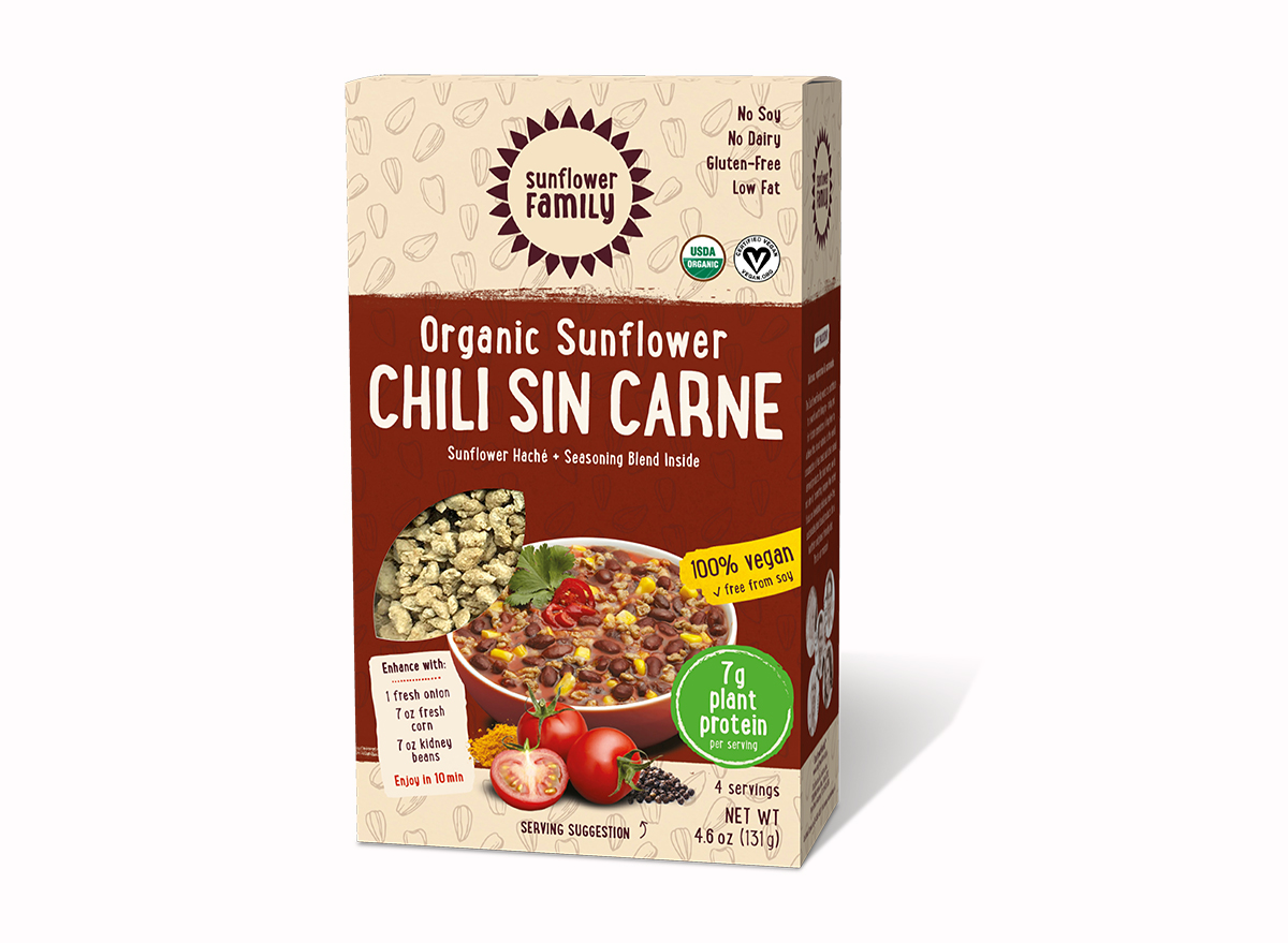 organic sunflower seed chili sin carne