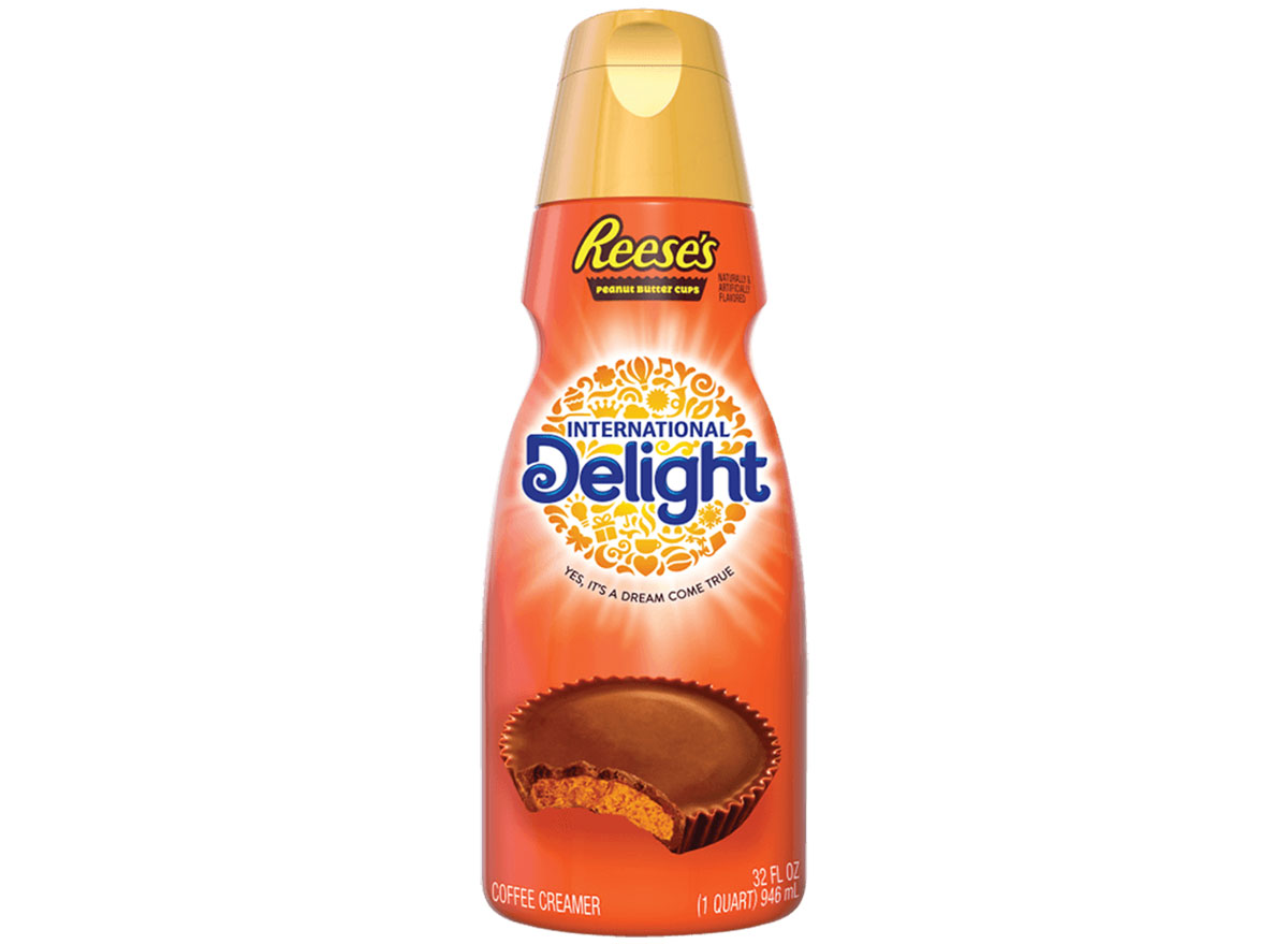 international delight reeses peanut butter cup coffee creamer bottle