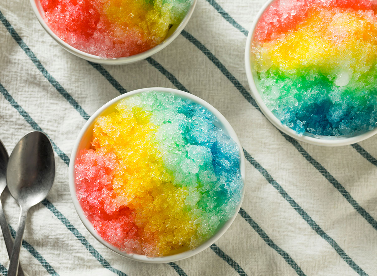 rainbow shaved ice