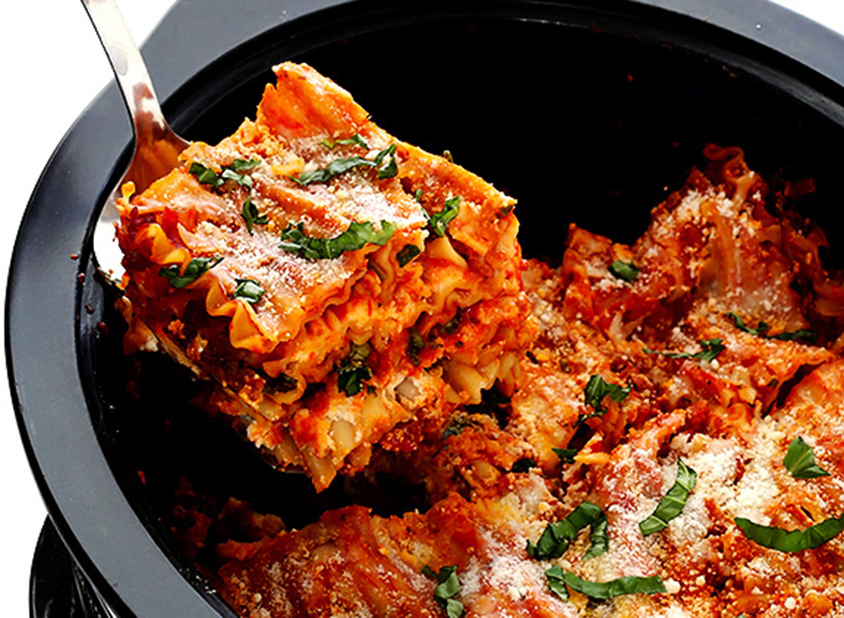 slow cooker lasagna gimme some oven recipe
