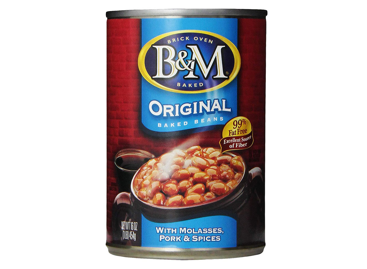 bm original with molasses pork spices baked beans can