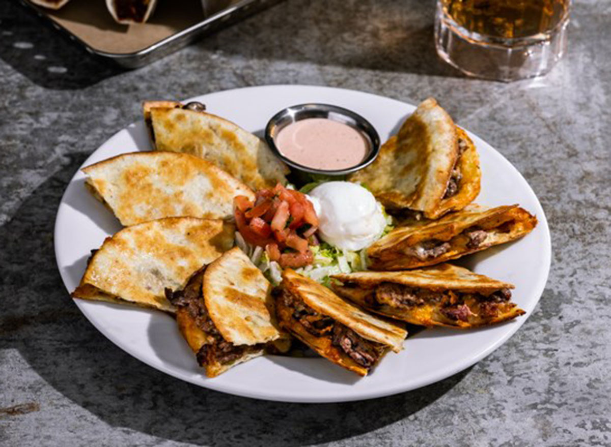 chilis beef bacon ranch quesadillas