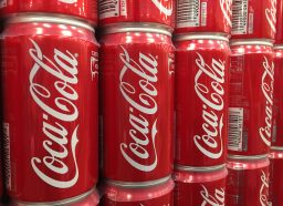 coca cola cans close up