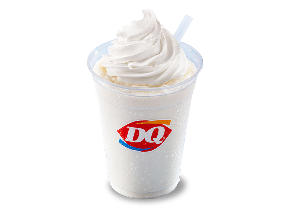 dairy queen vanilla milkshake on a white background