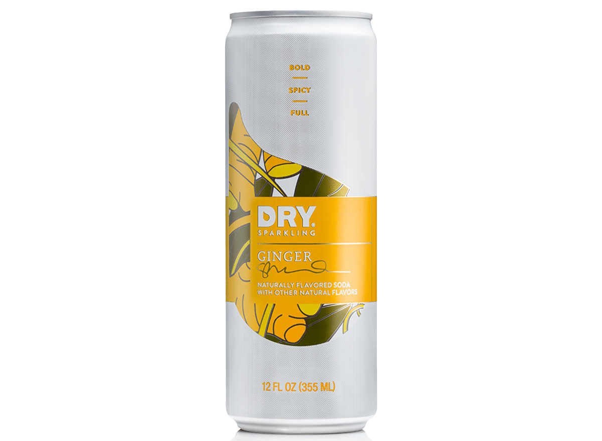 dry sparkling ginger soda can