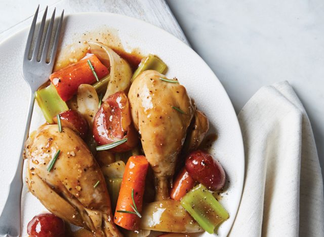 maple balsamic chicken and vegetables