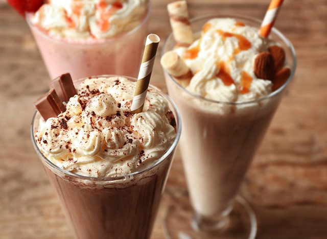 three milkshakes