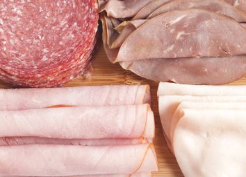 Processed deli meat cold cuts
