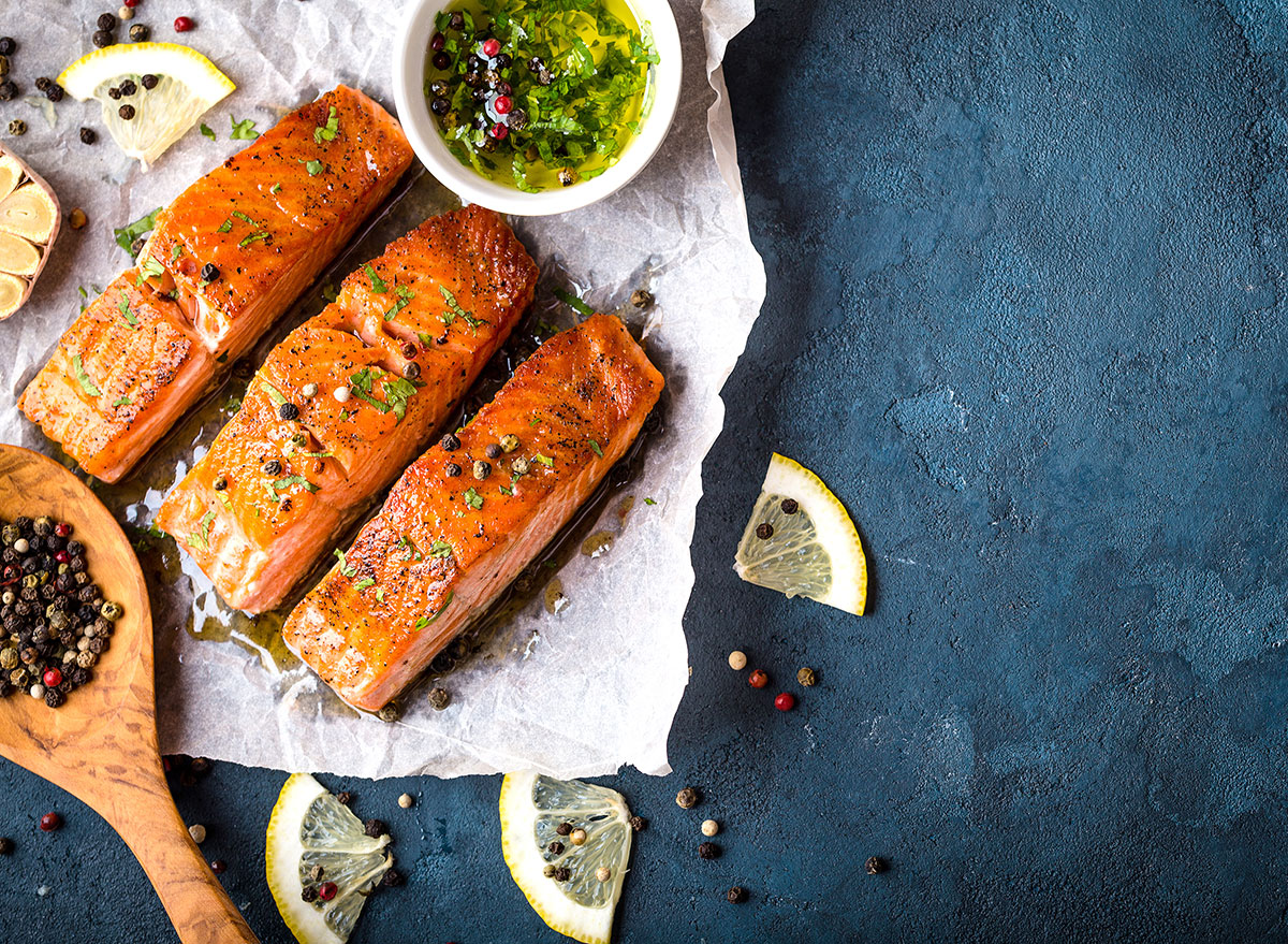 seasoned salmon filets