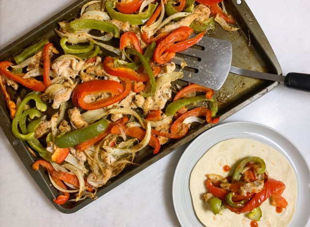 Chicken fajitas recipe for a sheet pan dinner