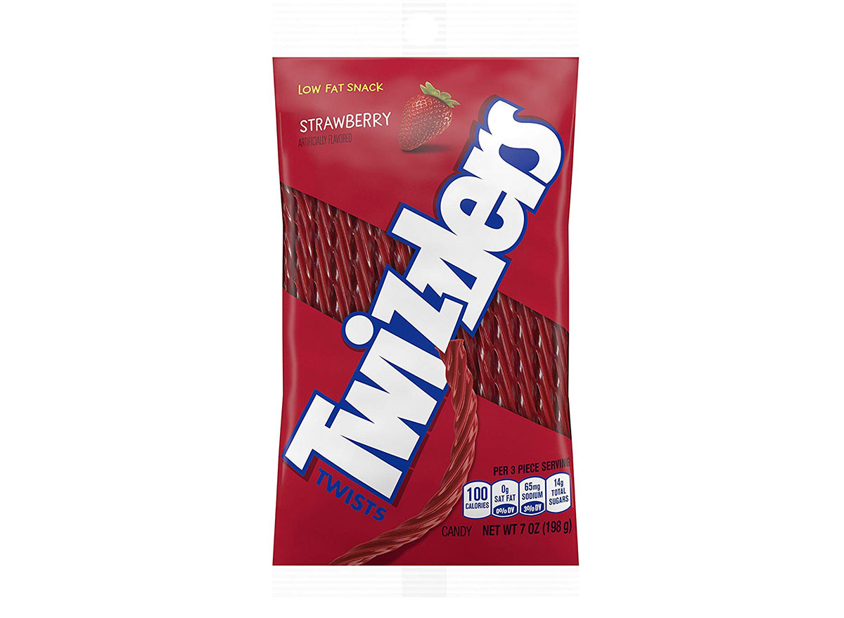bag of strawberry twizzlers licorice