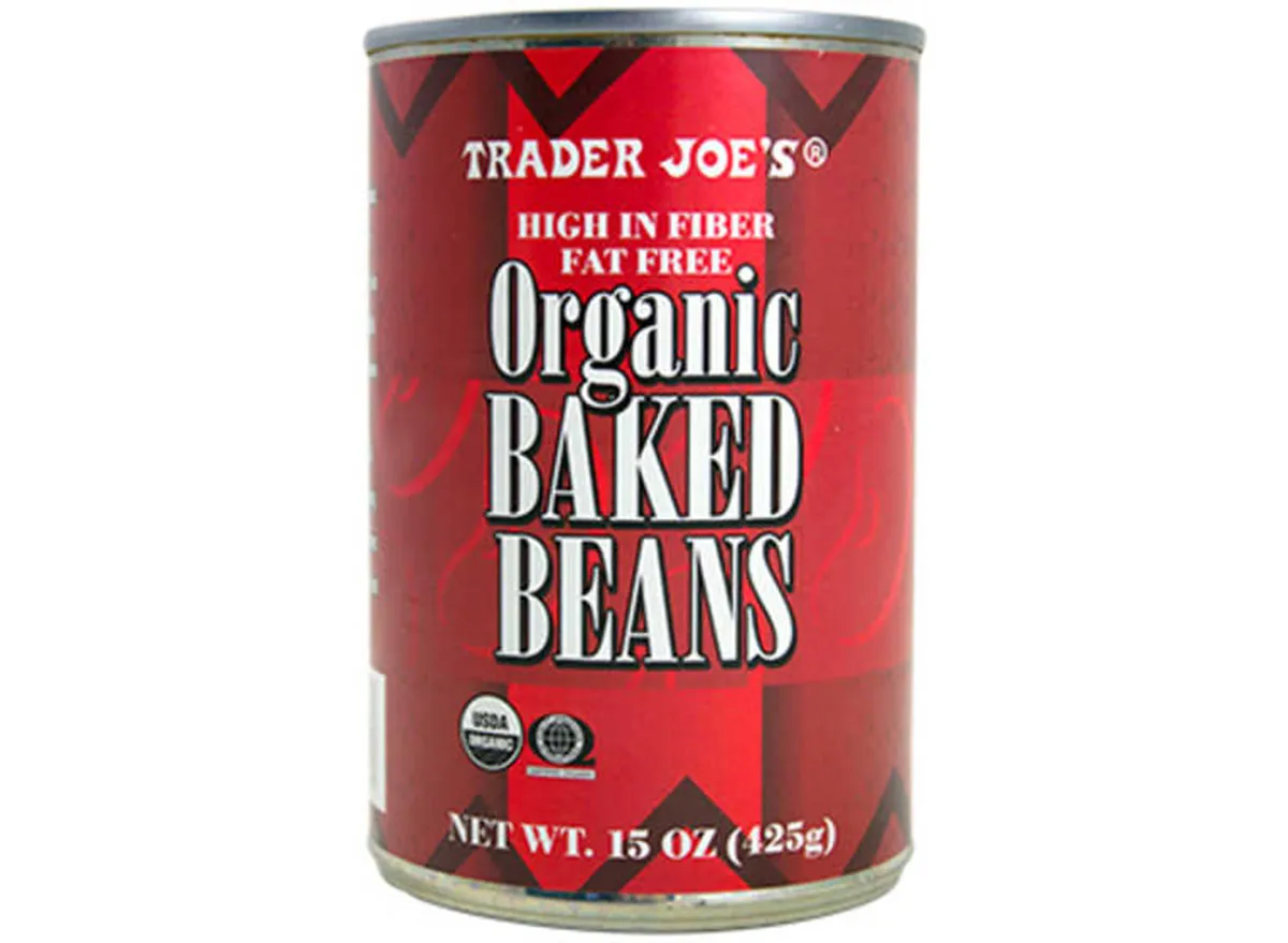 trader joes organic baked beans can