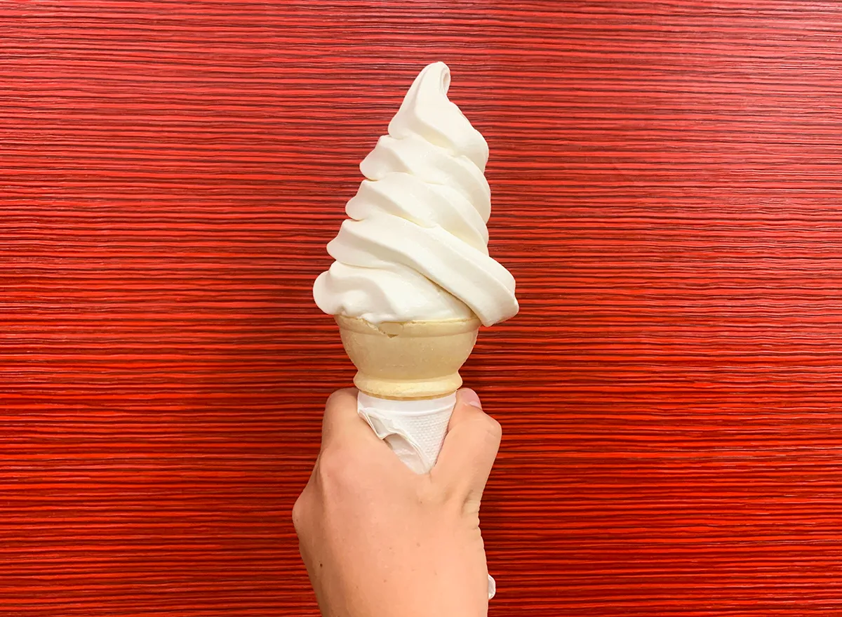 vanilla ice cream cone from burger king