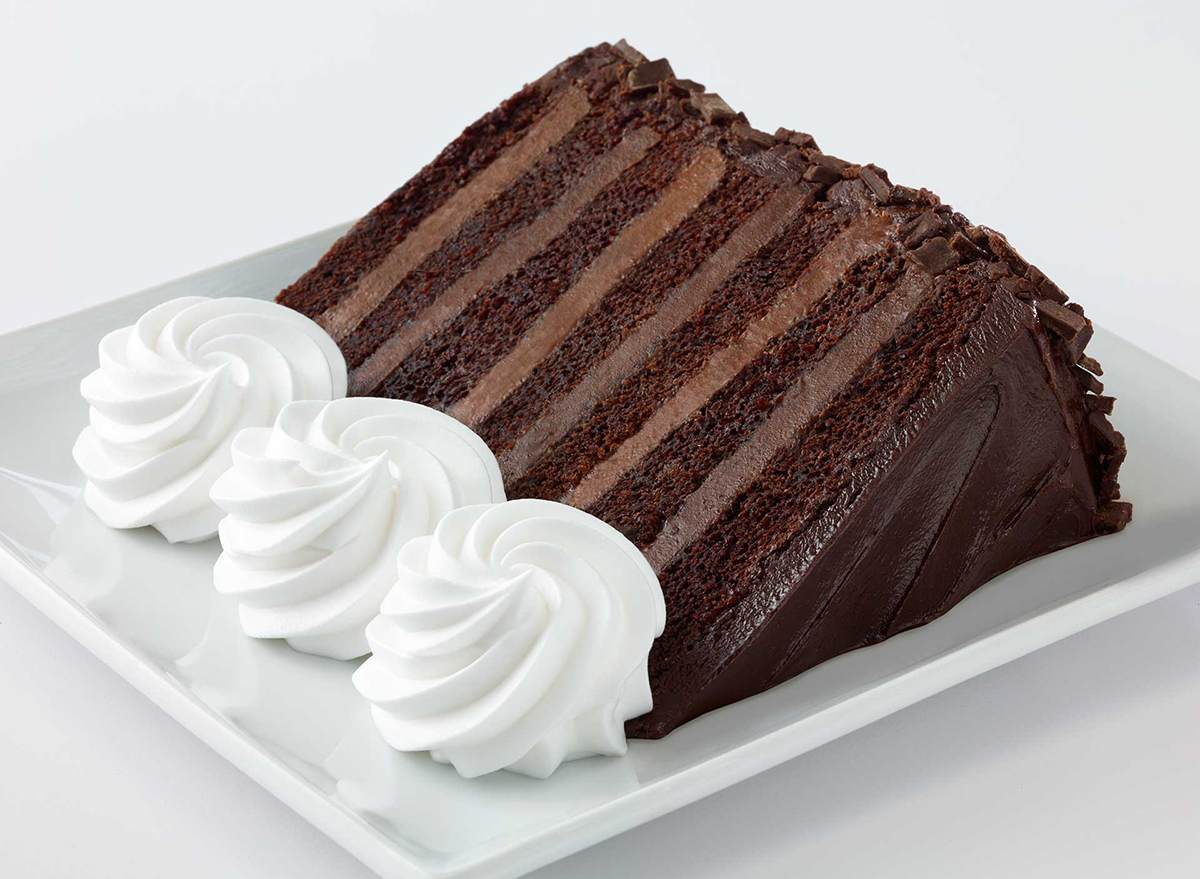 chocolate tower truffle cake from cheesecake factory