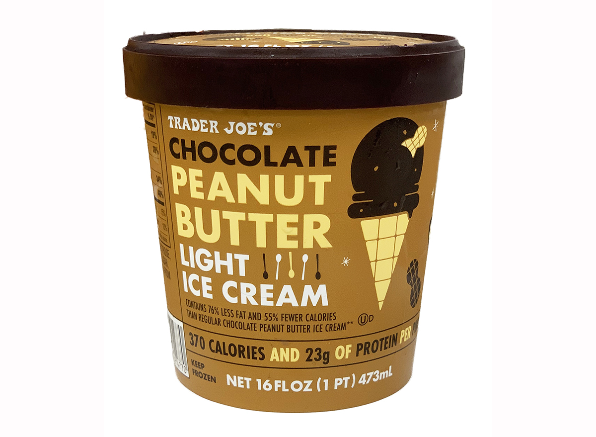 trader joe's chocolate peanut butter light ice cream