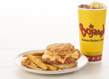 bojangles pimento biscuit with sweet tea and fries
