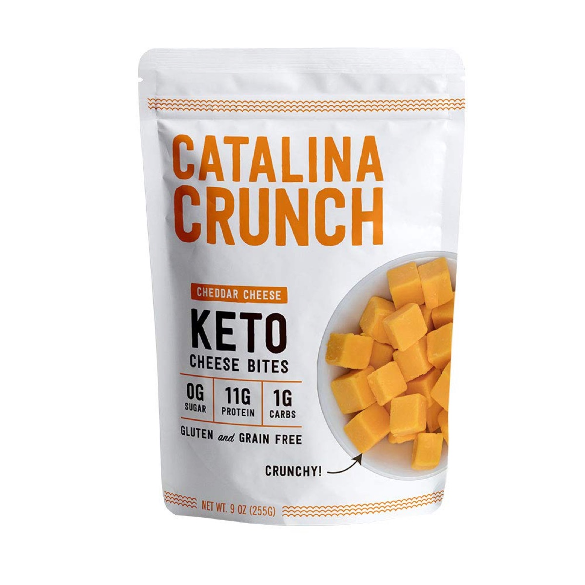 catalina crunch cheddar cheese keto cheese bites, gluten-free snacks