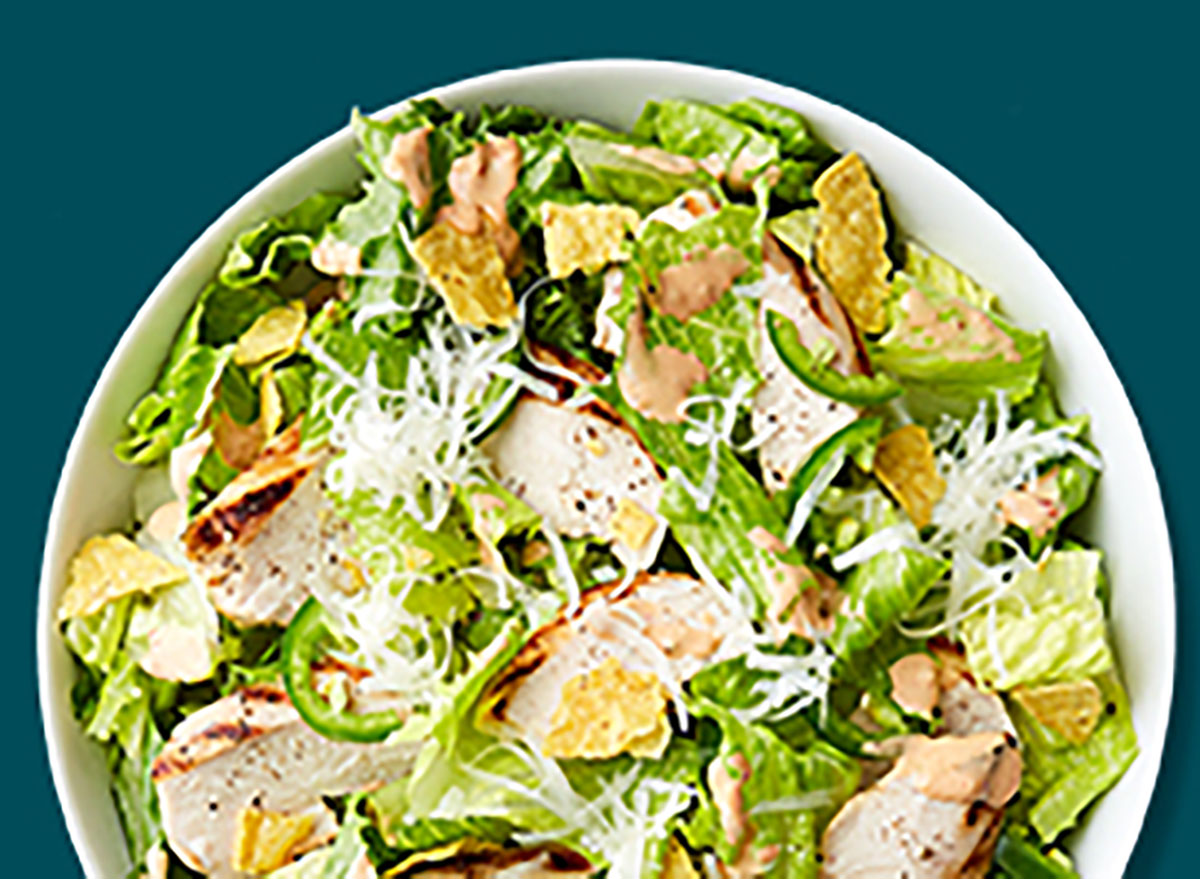 chopt mexican caesar salad in white bowl