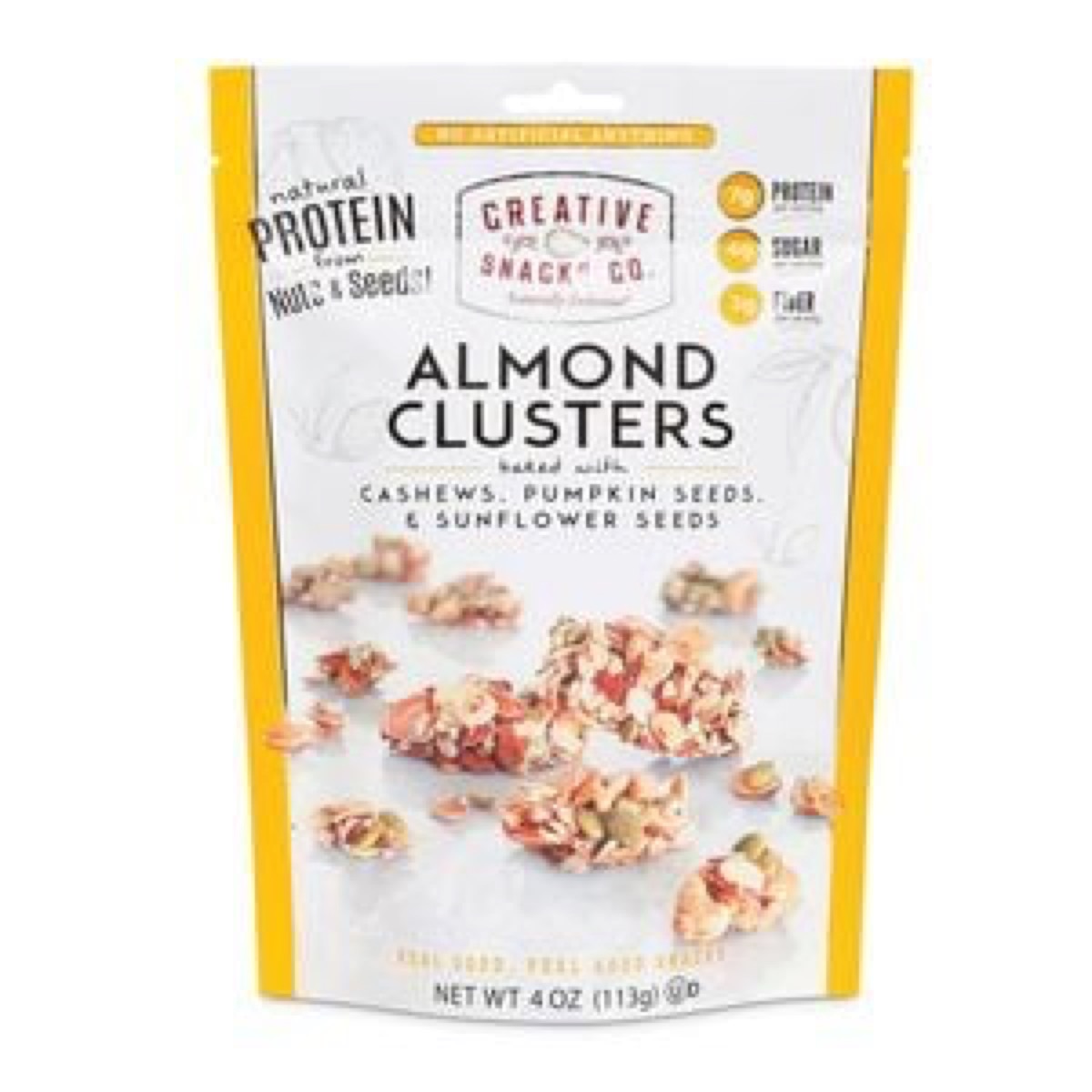creative snack co almond clusters, gluten-free snacks