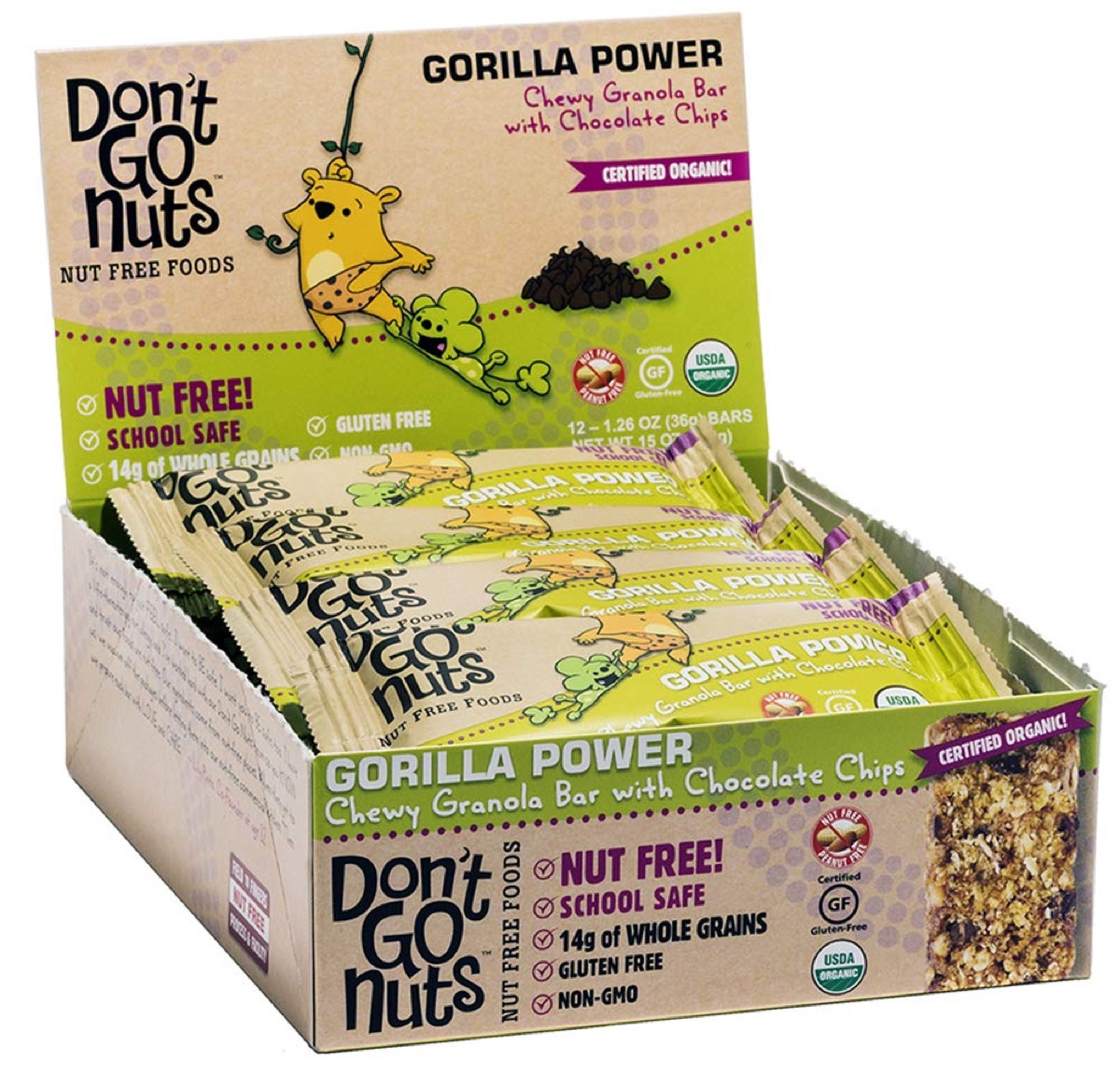 don't go nuts snack bars, peanut free preschool snacks