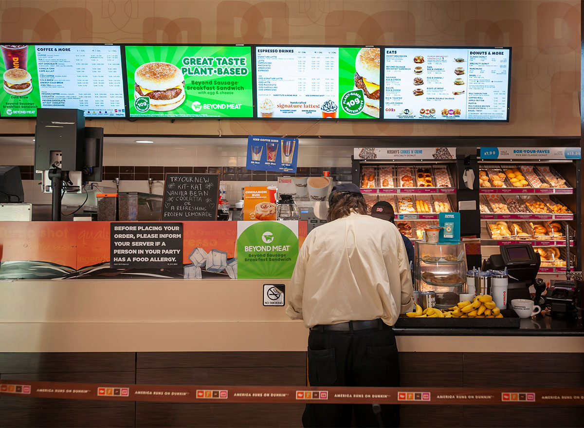 dunkin menu signs