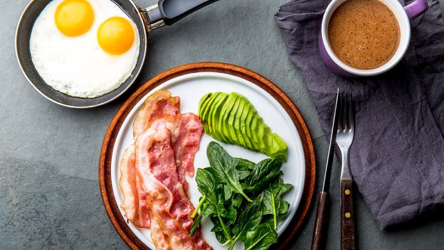 Table of keto diet foods on a table