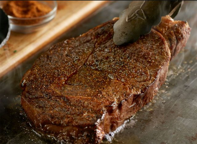 longhorn steakhouse ribeye on grill