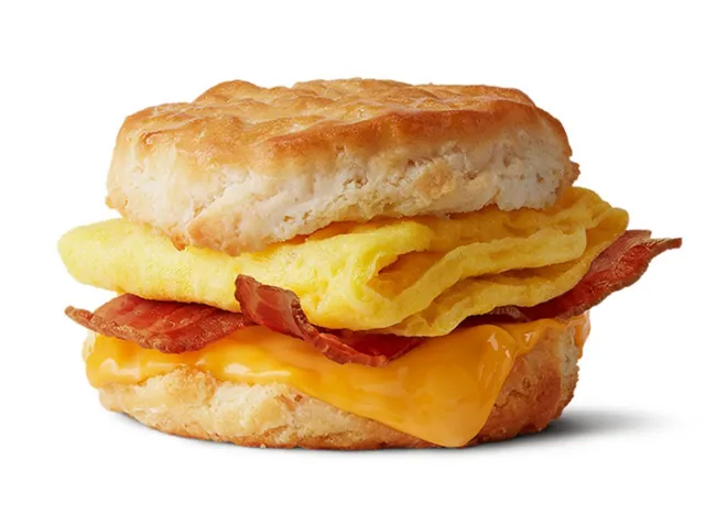 mcdonalds bacon egg cheese biscuit regular size biscuit