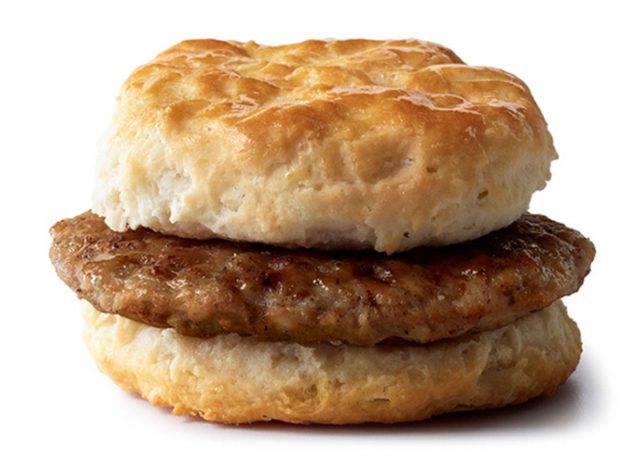 mcdonalds sausage biscuit regular size biscuit