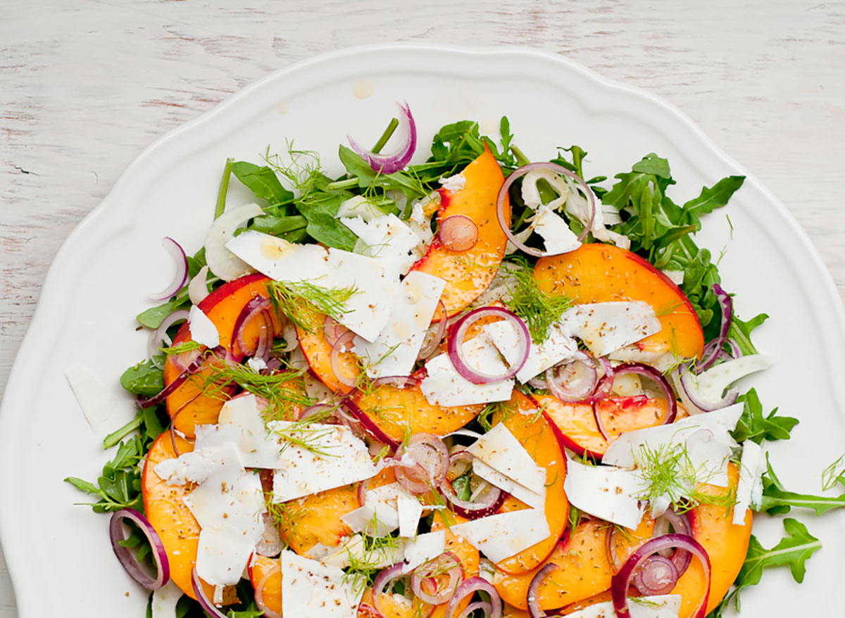 nectarine fennal arugula ricotta salad cafe johnsonia