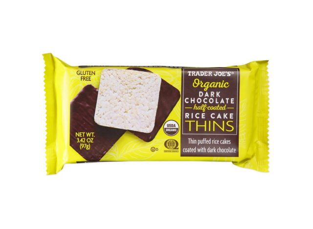 organic dark chocolate rice cake thins